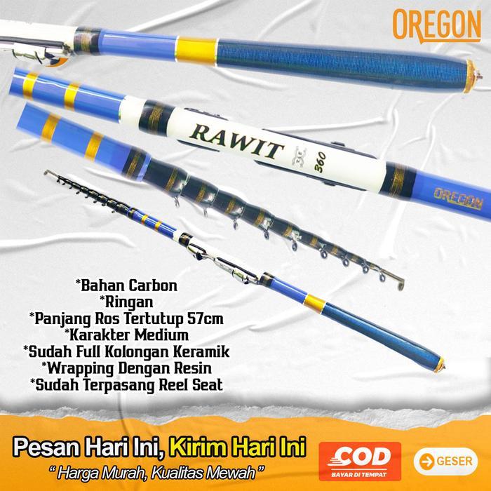 Joran Tegek Set Lengkap Kolong Ruas Pendek Oregon Rawit - Tegek Kolong Saja, 180cm[Terlaris]