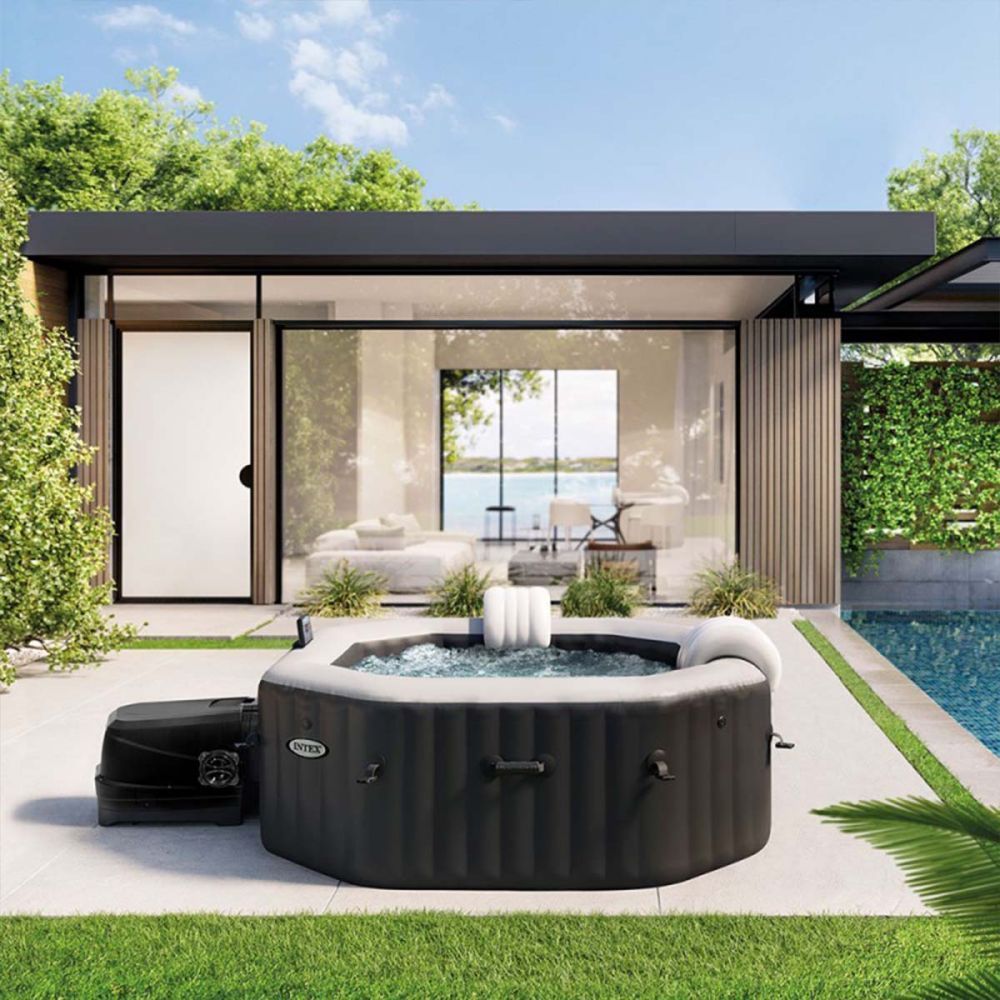 INTEX 28458 ONYX Octagon Combo SPA Jacuzzi Whirlpool Portable Kapasitas 4-6 Orang 180X71CM Kolam Ren