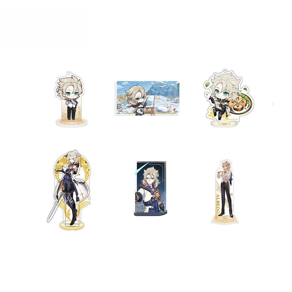 Official Genshin Impact Merch From miHoYo Albedo Acrylic Stand Ornament Anime Collection
