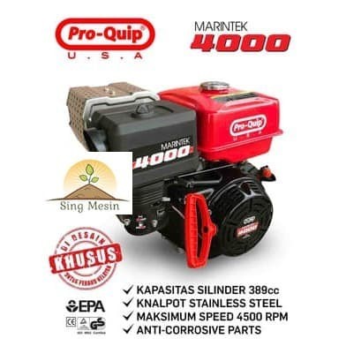 Mesin Serba Guna Bensin Pro Quip 20 HP MARINTEK 4000