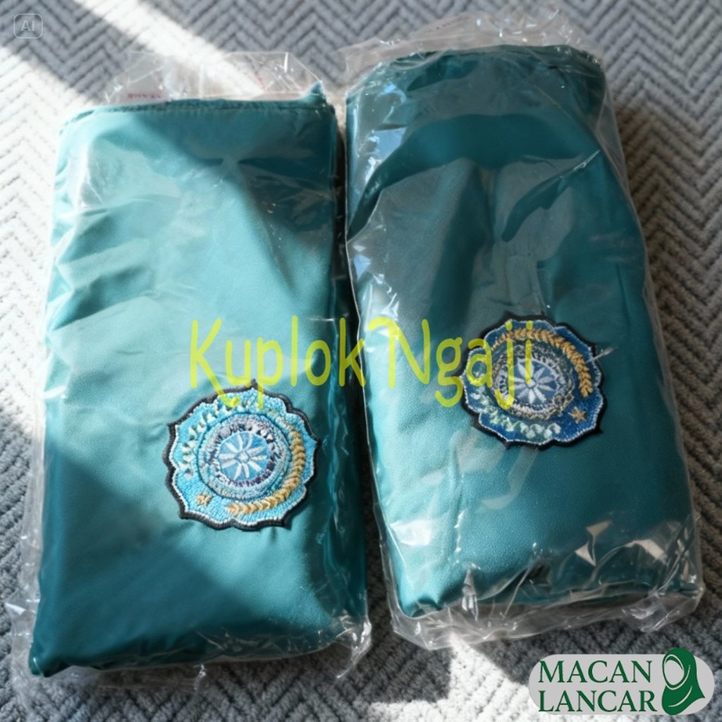 Kerudung Pkk segi empat Hijab Logo Bordir warna Hijau Tosca / jilbab segiempat PKK Termurah