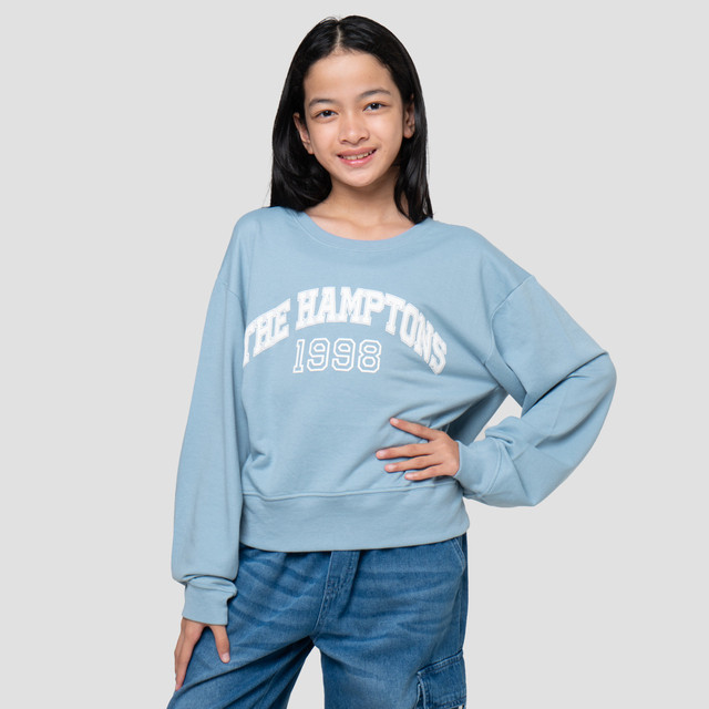 Nevada Basic Sablon City Sweater Anak Perempuan 122951263