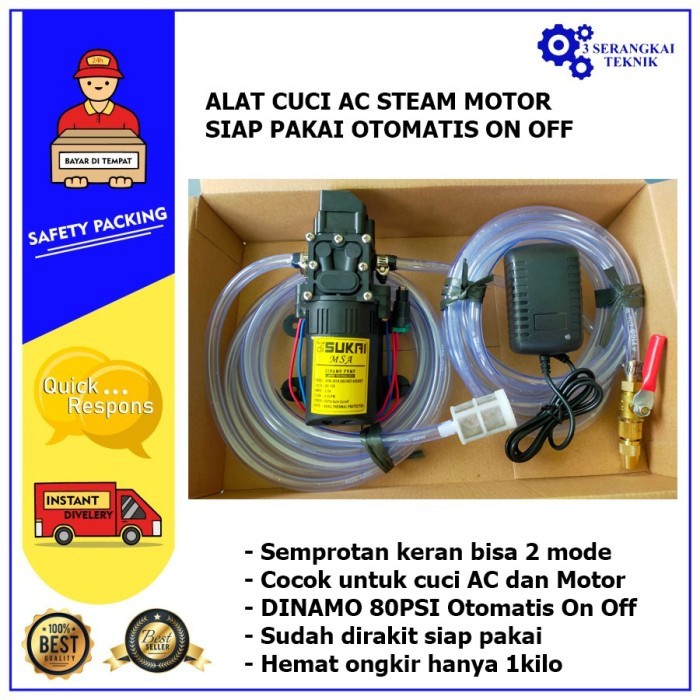 JM - Alat Cuci AC Steam Motor Mobil Siap Pakai 80 SP-AC Doorsmeer Otomatis