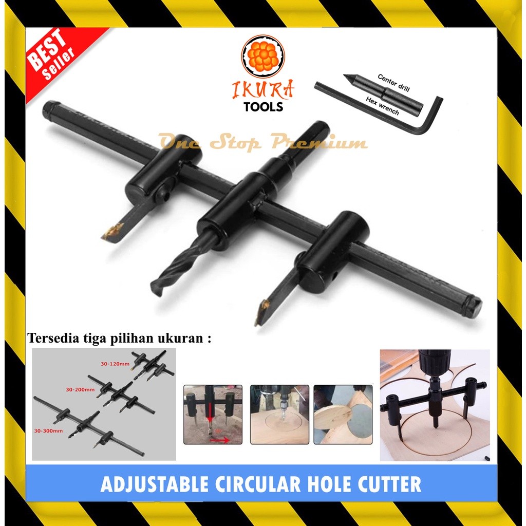 Ada KePALA Mata BOR Jangka PAPAN KAYU ADJUSTABLE Circle Hole SAW Jangka CUTTER PAPAN KAYU PLAFON GYP