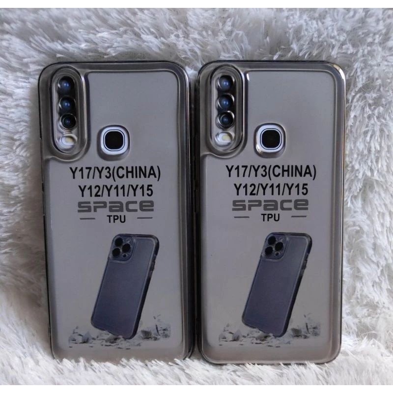 CASE / Casing Clear Black Vivo Y11 / Y12 / Y12i / Y15 / Y17 Slicon Hitam Bening