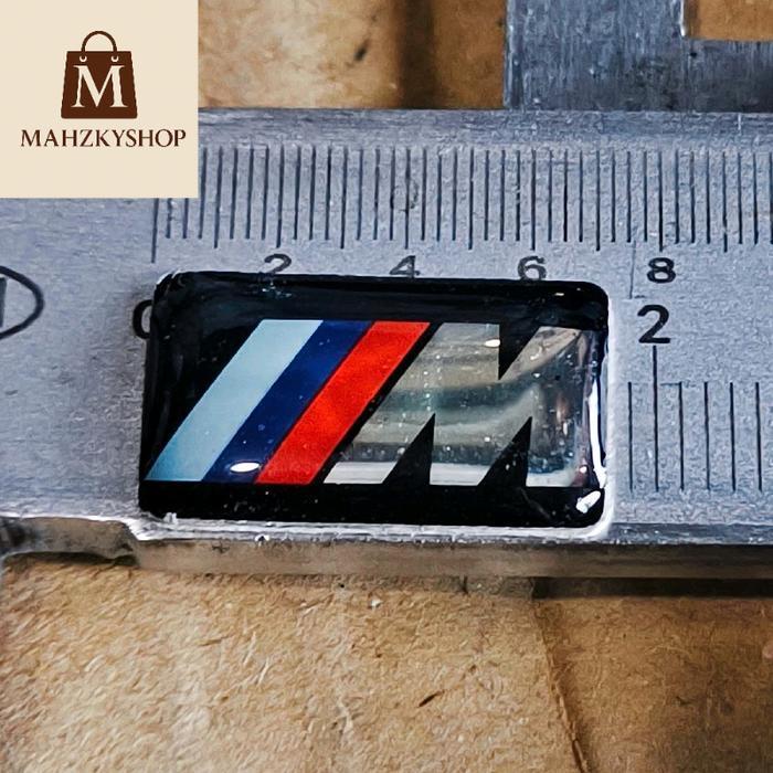 PART BMW Emblem sticker stiker Mpower Mtech M3 logo stir velg - 19mm x 11mm