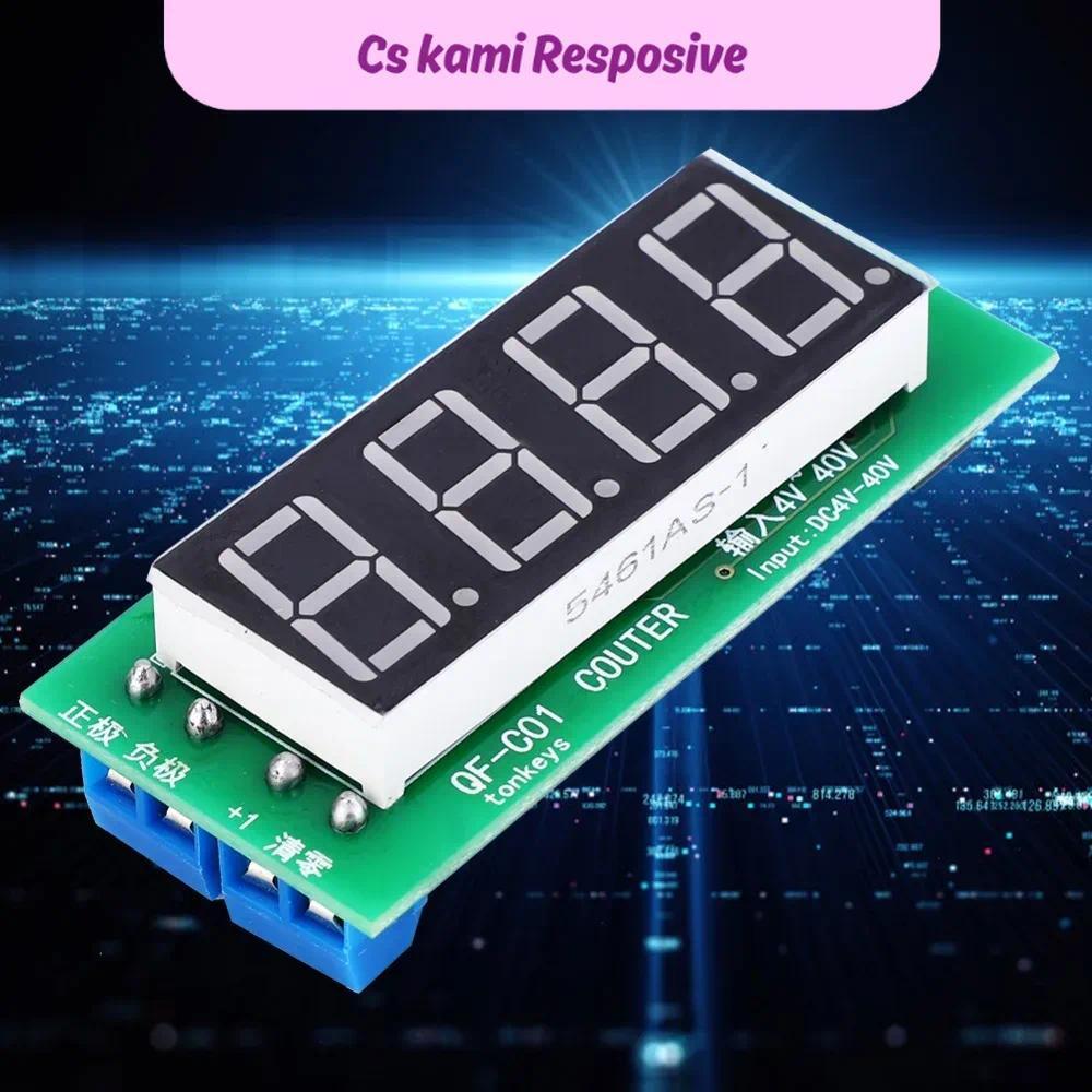 MM QFC04 4git gital Counter Module DC440V Red Light Counter Module with Memory Function 4git gital s