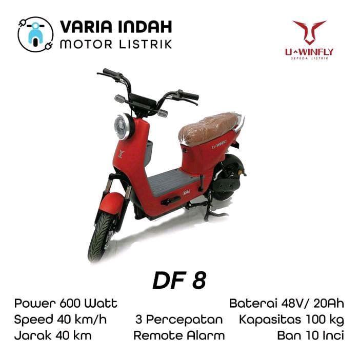 Sepeda Listrik Uwinfly DF8 - MERAH