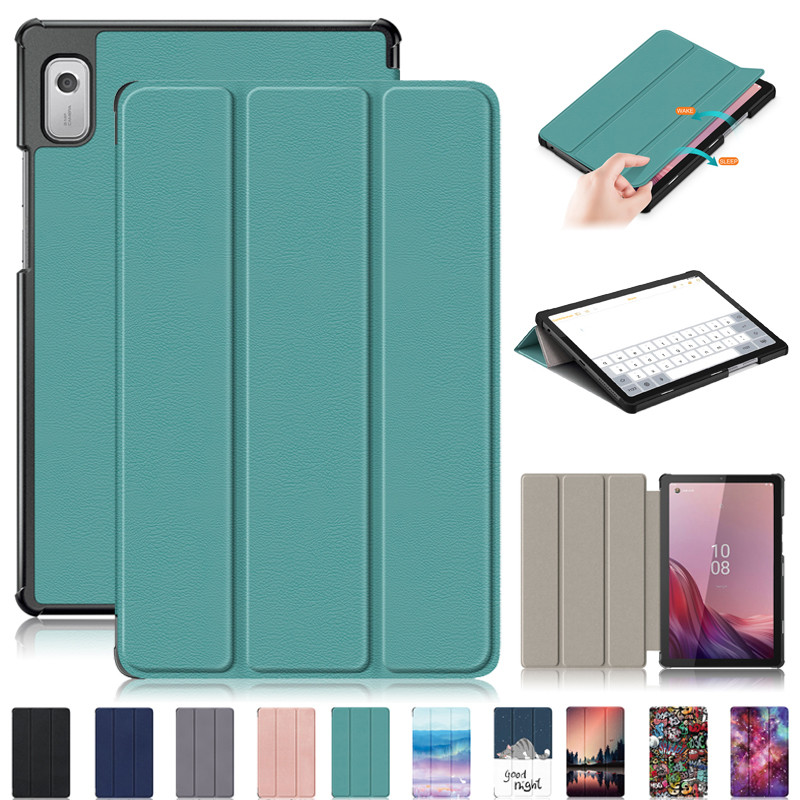 Coque For Lenovo Tab M9 Case 9" Tri-Fold Leather Magnetic Stand Tablet Funda For Lenovo M9 Lenovo Ta
