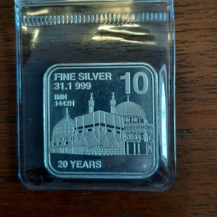 Koin Perak 10 Dirham IMN 1 Oz 31.1 Gr Silver Coin not Nadir RCM SRH (TES)