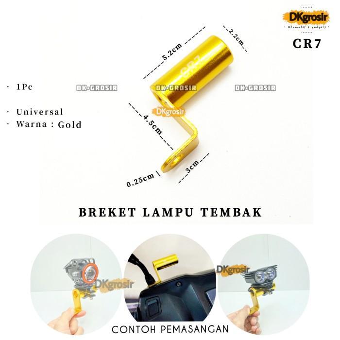 Breket Spion - Breket Dudukan Lampu Tembak Pasang di Spion Motor untuk Holder Lampu tambahan - Brack