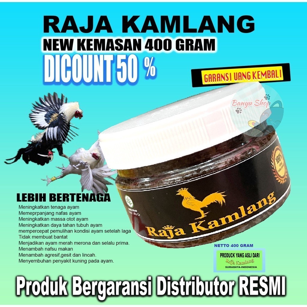 NEW 250 GRAM-RAJA KAMLANG JAMU AYAM- JAMU HERBAL AYAM RAJA KAMLANG-DOPING AYAM ADUAN-VITAMIN AYAM