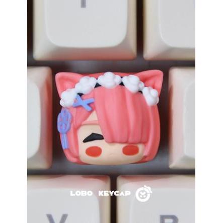 Lobo Ram Re:Zero Anime Theme Artisan Keycaps Resin Keycap