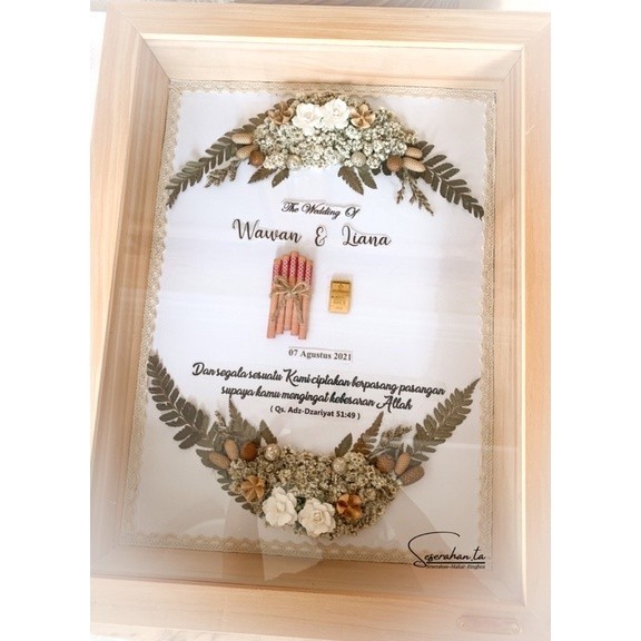 MAHAR RUSTIC/MAHAR PERNIKAHAN/MAHAR FRAME KAYU/MAHAR MURAH/ MAHAR EDELWEIS/MAHAR UANG/MAHAR EMAS