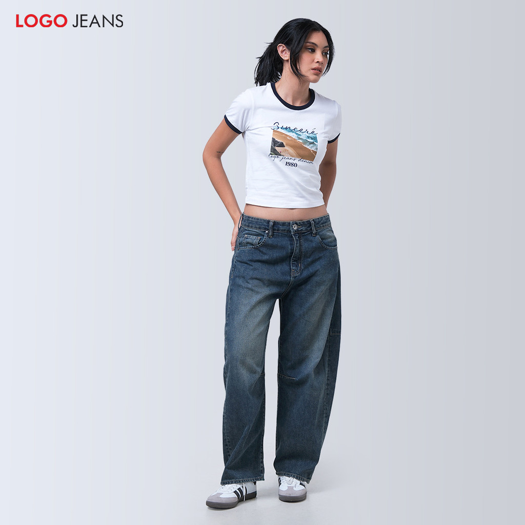 Logo Jeans - Kaos Wanita Oriana 12883L4OW