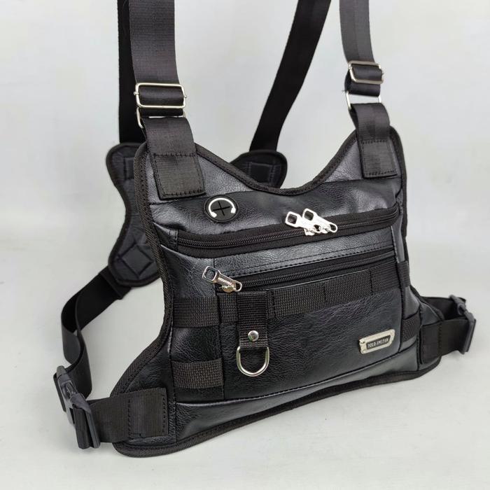 Tas Dada kulit polo am star / Chest bag - Hitam