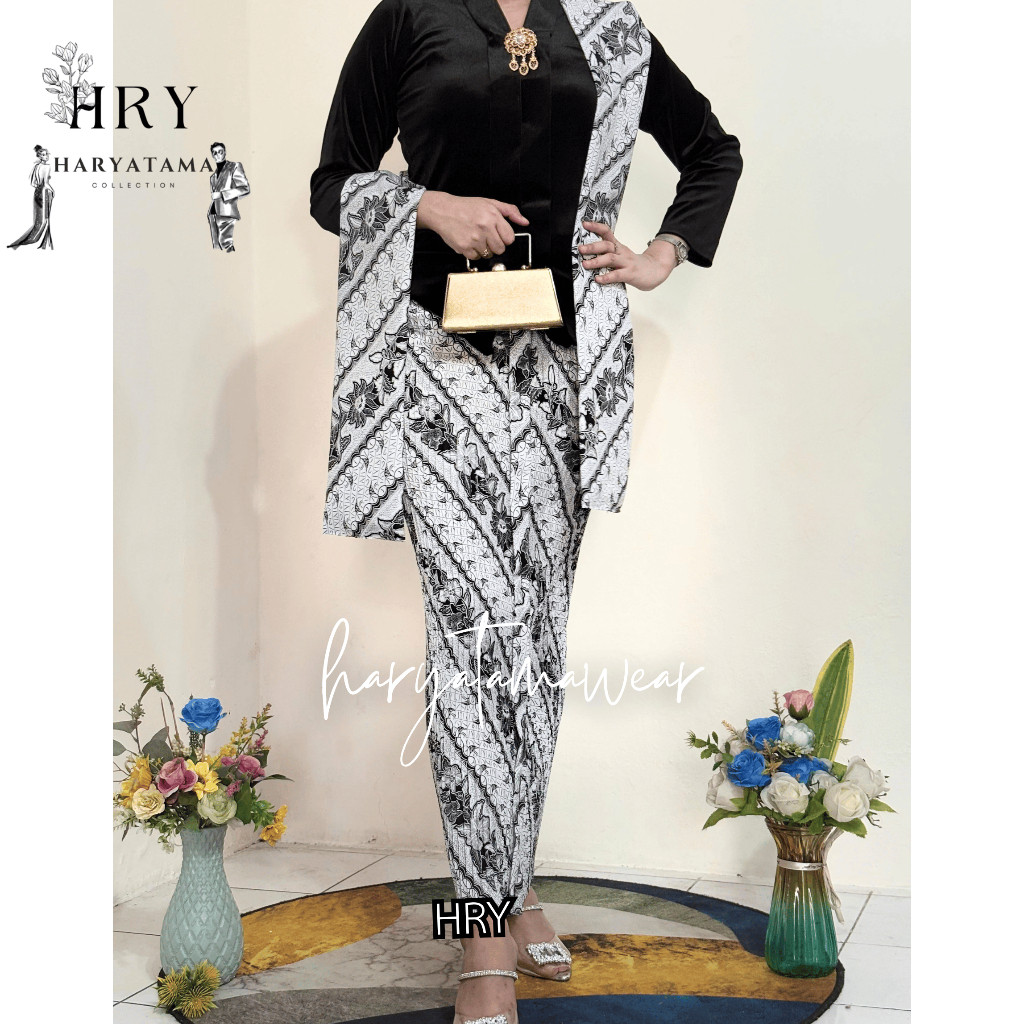 SET ROK & SELENDANG Kusumo Jarik Instant WIRU Batik kain halus rok melar kondangan, WISUDA, plisket 