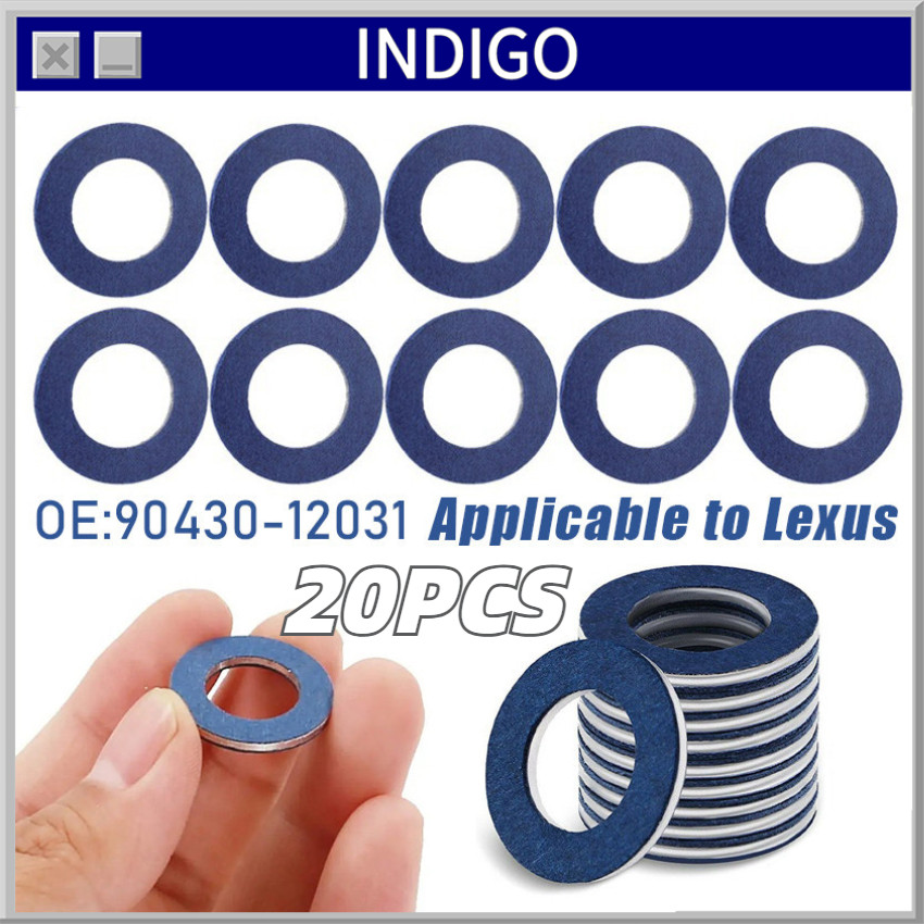 20PCS Ring Oli Aluminium Gasket Baut Oli Mobil Packing Tap Oli Mesin Mobil Toyota Lexus & Daihatsu R