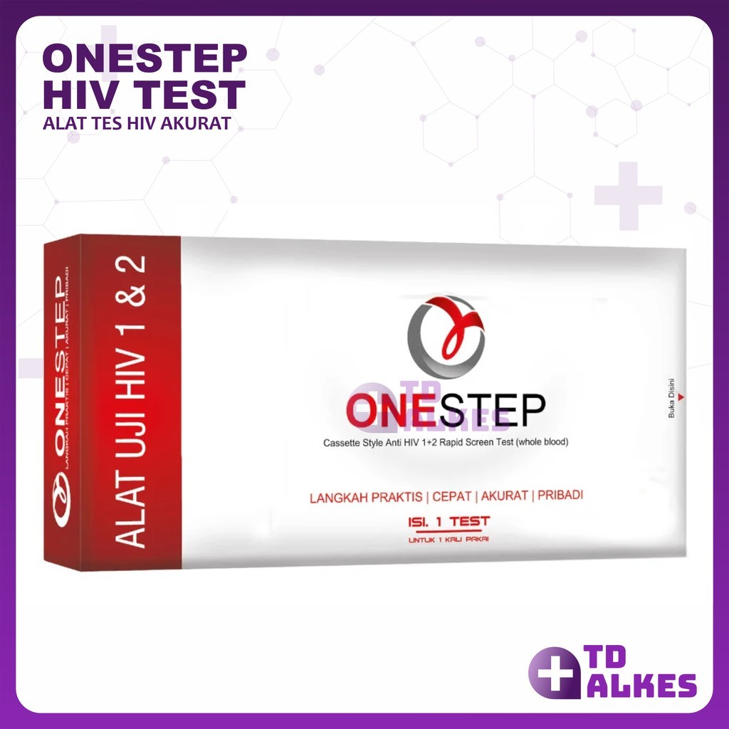 Onestep Alat Tes HIV Test Diagnosa Cek Kesehatan Uji AIDS OneStep