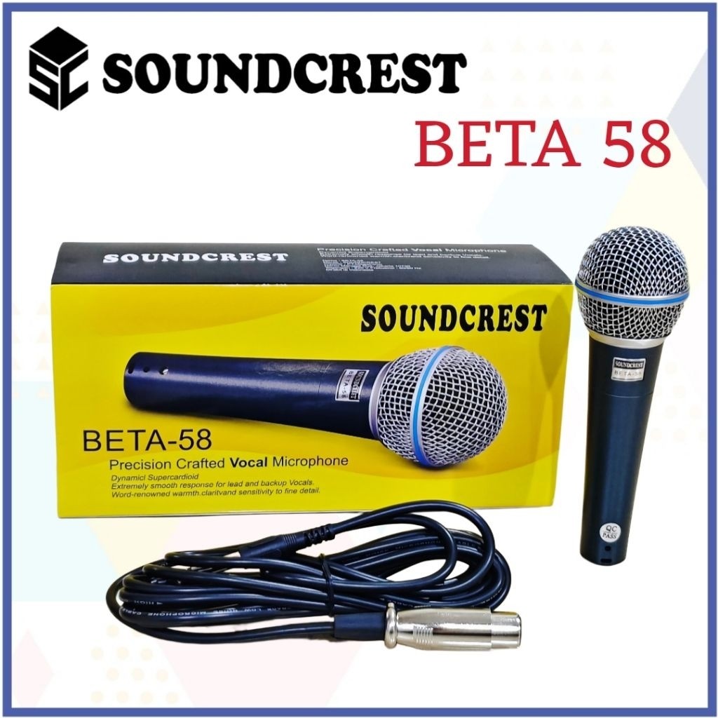 Microphone kabel - Mic Kabel - Mix BETA 58 Soundcrest Mic Karaoke Beta-58