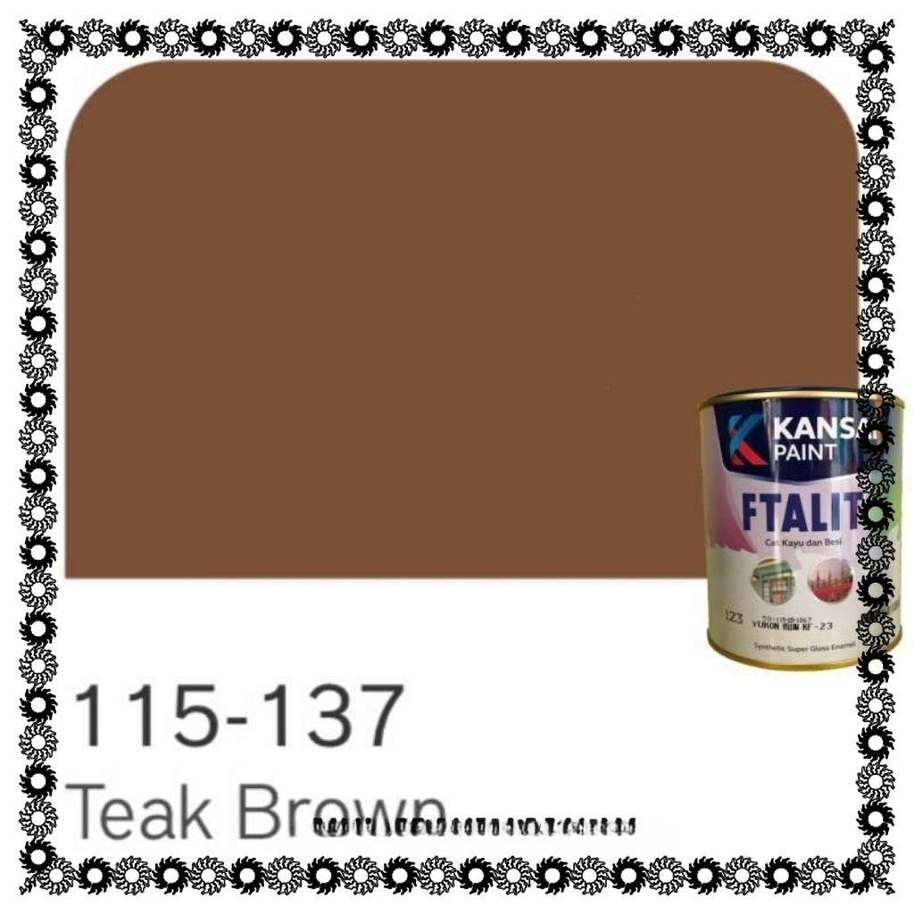 Cat minyak ftalit kansai paint 1kg 137 teak brown