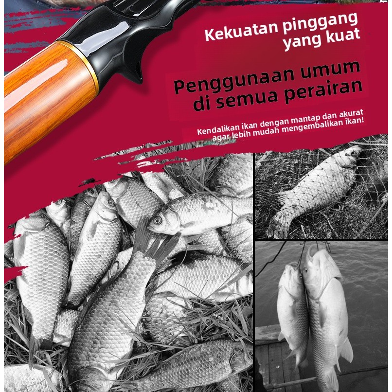 [COD] Joran Lure Mini Karbon - Teleskopik Pendek Portable + Joran Casting Jauh + Serbaguna Alat Mema