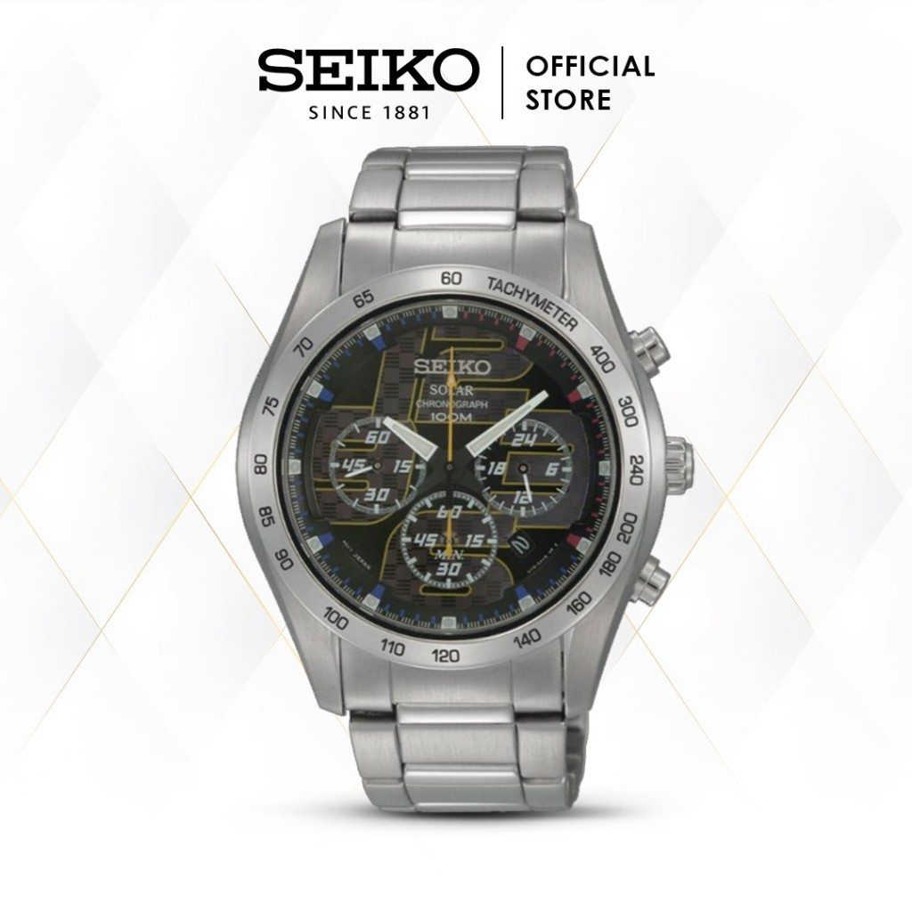 Jam Tangan Pria Seiko Solar Chronograph SSC061P1 Stainless Original