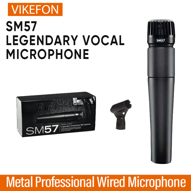 Metal SM57 Caroid Dynamic Microphone For Stage Singing Professional Wired Microphone for Shure Karao