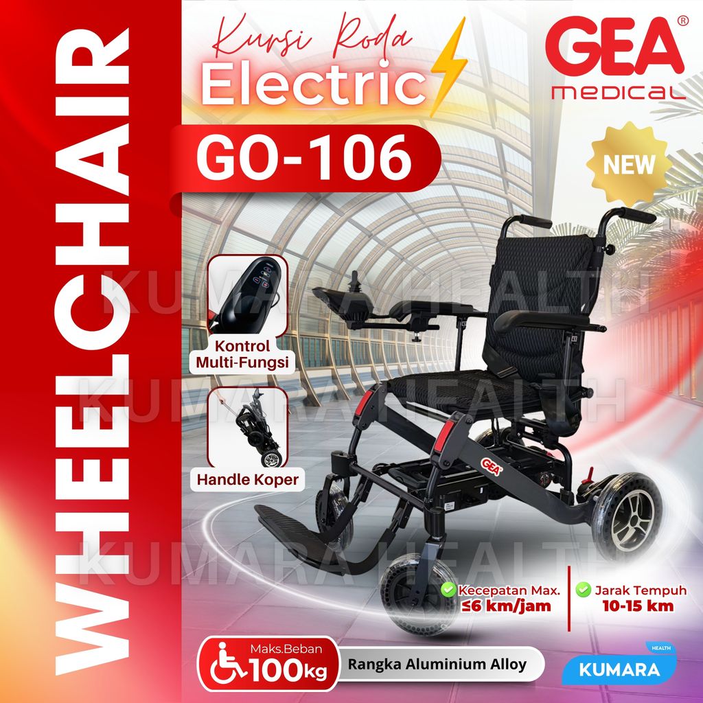 Gea - Kursi Roda Elektrik GO-106 | Wheelchairs Electric Handle