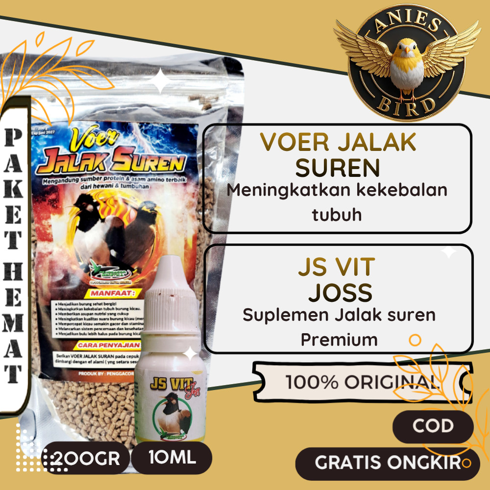 [PAKET HEMAT] Voer Jalak Suren 200g + JS Vit Joss 10ml