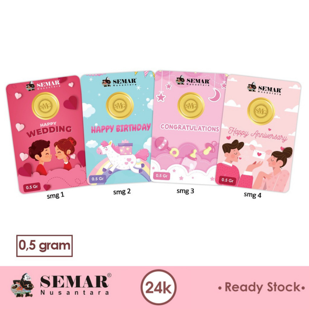 Logam Mulia SMG Press Gift Series 0.5 Gram Emas Batangan Semar Nusantara