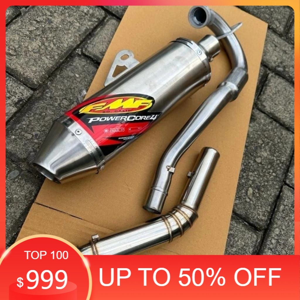 1Set Canister FMF Power Core4 Stainless stell for Ksr110 - Crf150 - Klx150 -Wr155