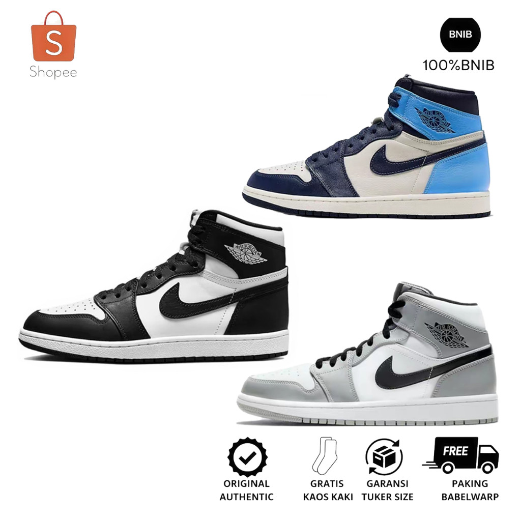 Sepatu Nike Air Jordan 1 High '85 Panda - 100% BNIB Asli Unisex Hitam Putih COD Indonesia