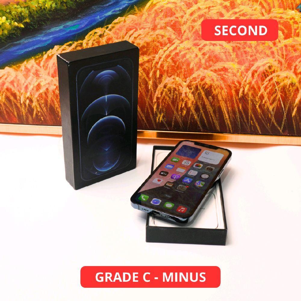 IPHONE 12 PRO MAX 256 GB GRADE C - MINUS HP SECOND ORIGINAL SINAR MUTIARA CELL (56927)