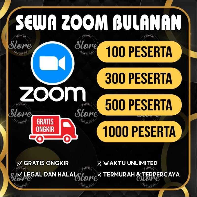 akun zoom meeting pro 300 500 peserta masa aktif 1 bulan full garansi anti disable