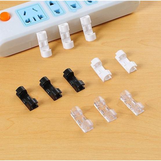 Klip Penata Kabel Tempel Pengatur Jalur Kabel Anti-Berantakan untuk Meja & Dinding