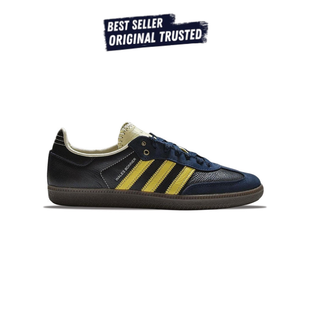 Sepatu Sneakers Adidas Samba Wales Bonner Collegiate Navy Cream White Yellow  Original BNIB