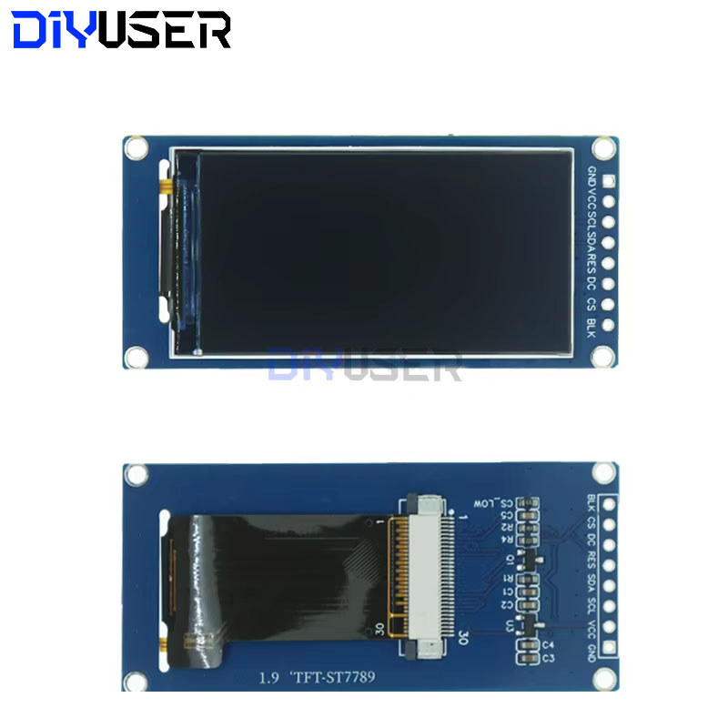 YUSER 1.9 Inch IPS Full Angle TFT splay Screen LCD Screen Color splay Module SPI Serial Port High-de