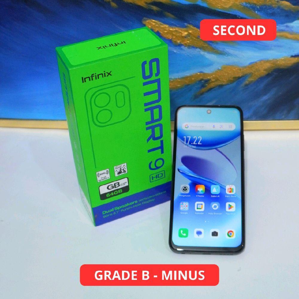 INFINIX SMART 9 4/128 GB GRADE B - MINUS HP SECOND ORIGINAL SINAR MUTIARA CELL (00687)