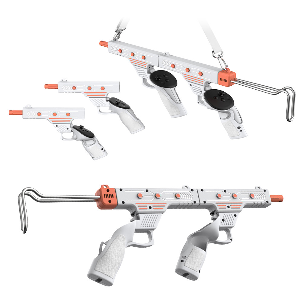 VR Gun Stock VR Shooting Game Accessories VR Gunstock VR Controller Stock Rifle Adapter for Meta Que