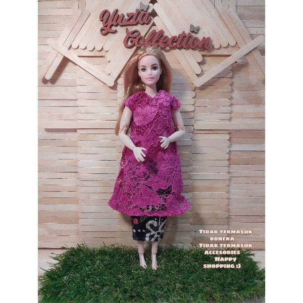 Kode Baju-45 - Avanti (TIDAK TERMASUK BONEKA) Baju boneka brokat Handmade untuk boneka fashion model
