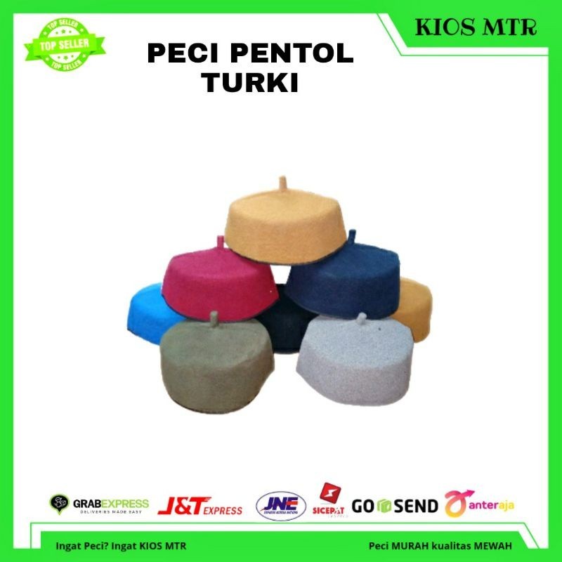 Grosir isi 10 pcs Peci Kopiah Haji PENTOL TURKI BLUDRU Murah