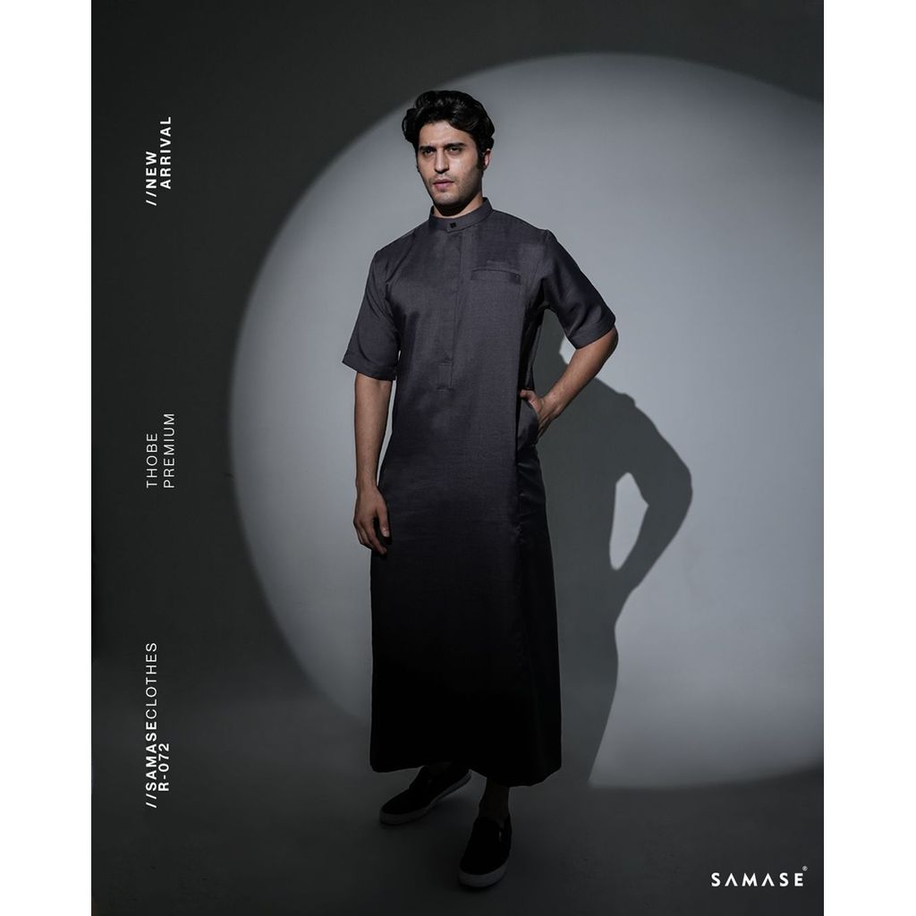 SAMASE R072 Jubba Thobe Premium Slim Lengan Pendek