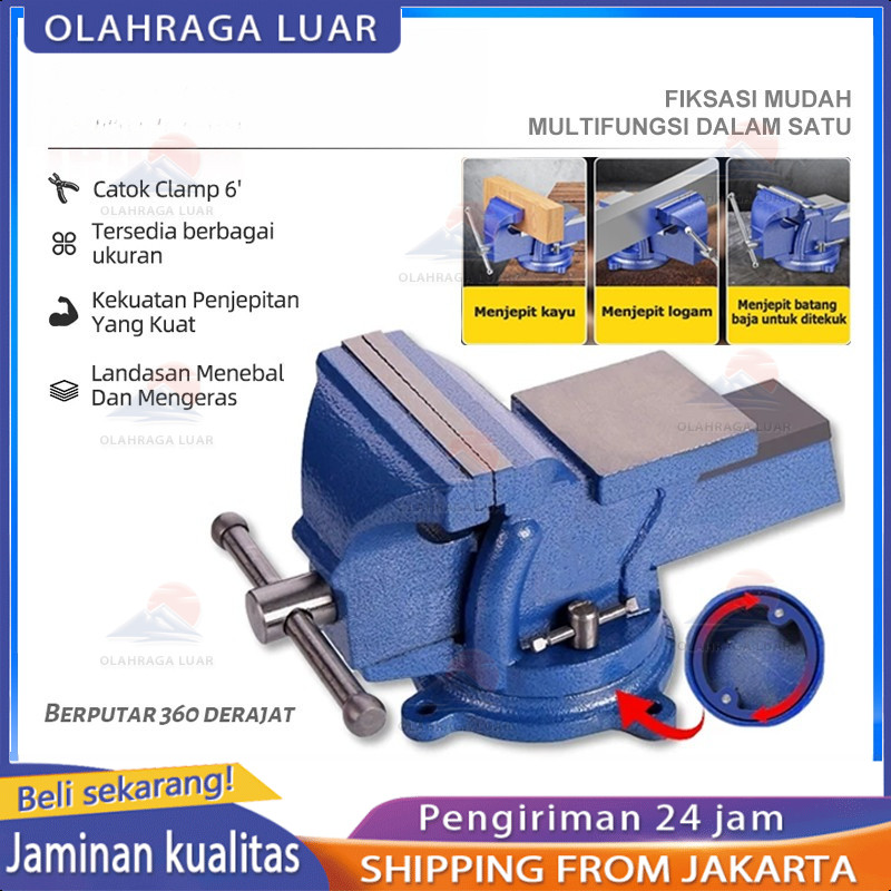 Catok Clamp catok paron Ragum Klem Catok Meja Bench Vise Ragum Tanggem Alat Jepit Serbaguna Catok Pa