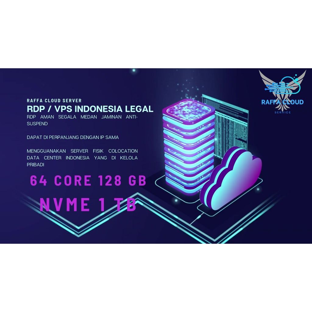 RDP / VPS RAM 128GB 64 CORE / 64 VCPU RAM 128 GB Bulanan Mingguan Harian Murah Windows / LINUX Full 