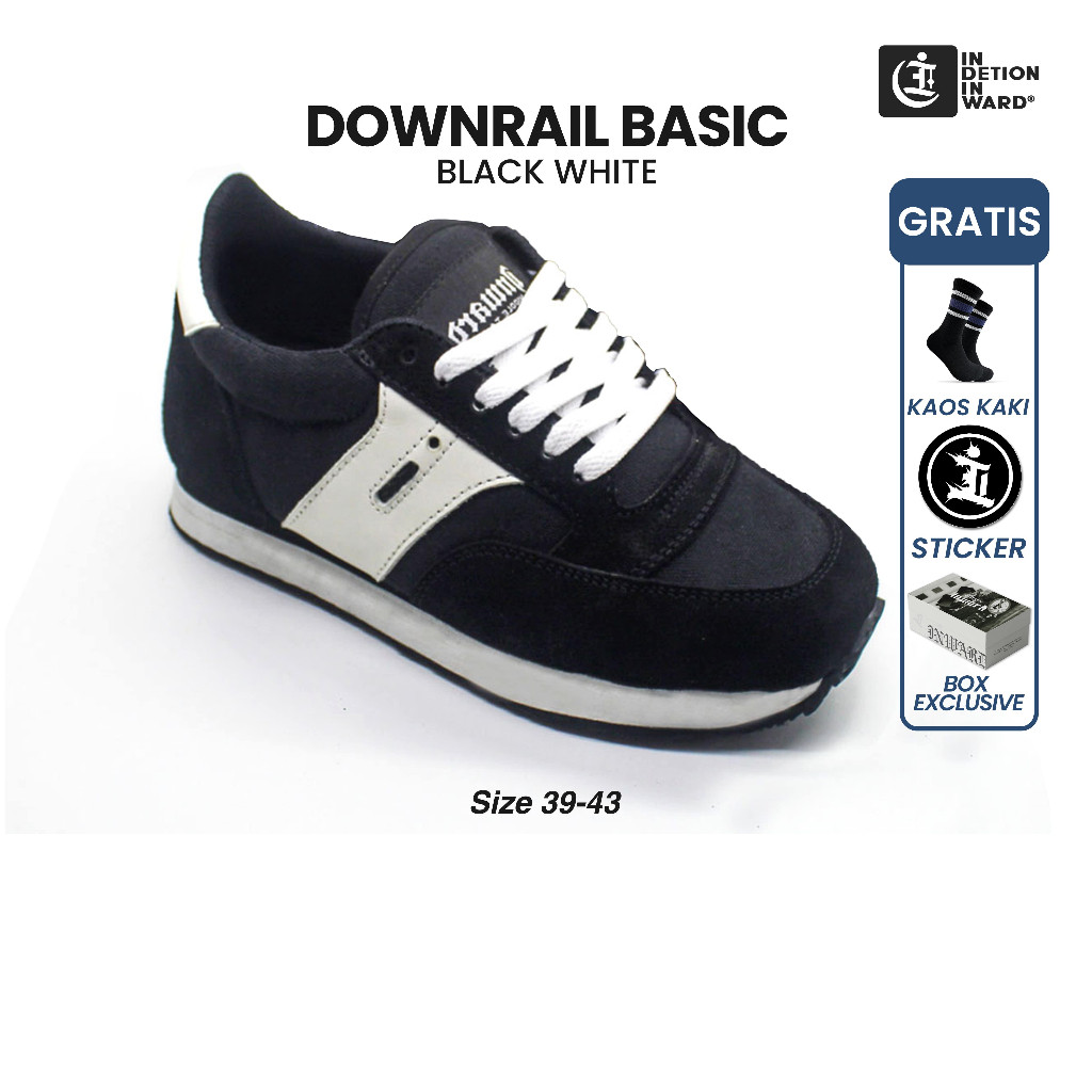 Indetion inward official Shop - Downrail vol 2 Black White | Sepatu Running | Sepatu Pria