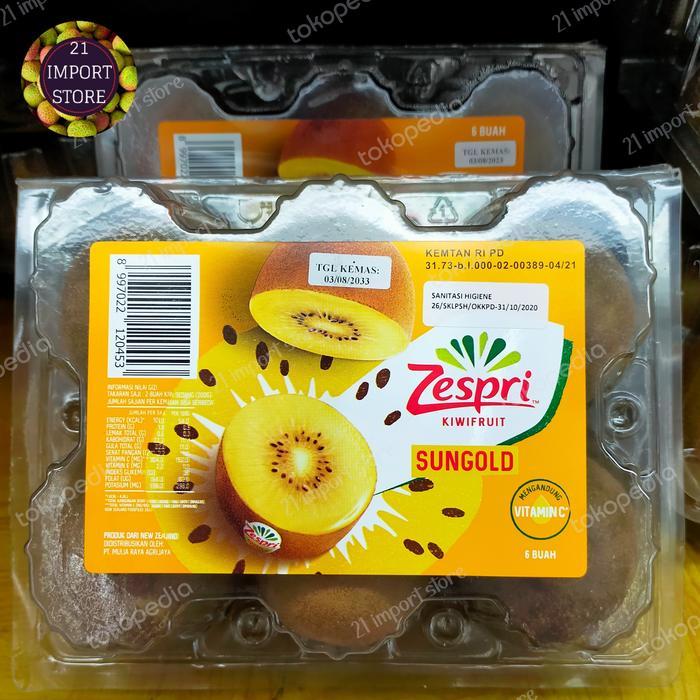 Buah Kiwi Zespri Sungold Manis | Kiwi Gold Isi 6 | 1 Pack