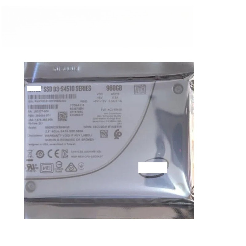 Intel 960GB S4510 SSD SATA III 6Gb/s 2.5" Internal SSD SSDSC2KB960G801 2.3PB