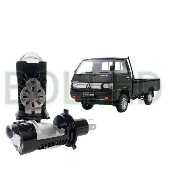 2pcs Lampu Utama LED H4 BiLED Ultra BRIGHT kipas Mobil Mitsubishi L300 BLD