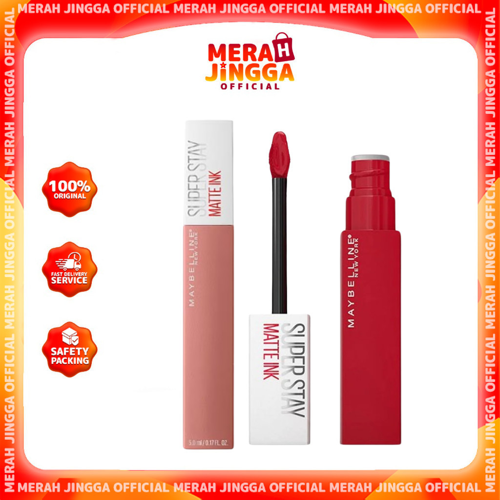 Maybelline Superstay Matte Ink Liquid Spiced Edition 60 Poet-325 Shot Caller | Merah Jingga Official